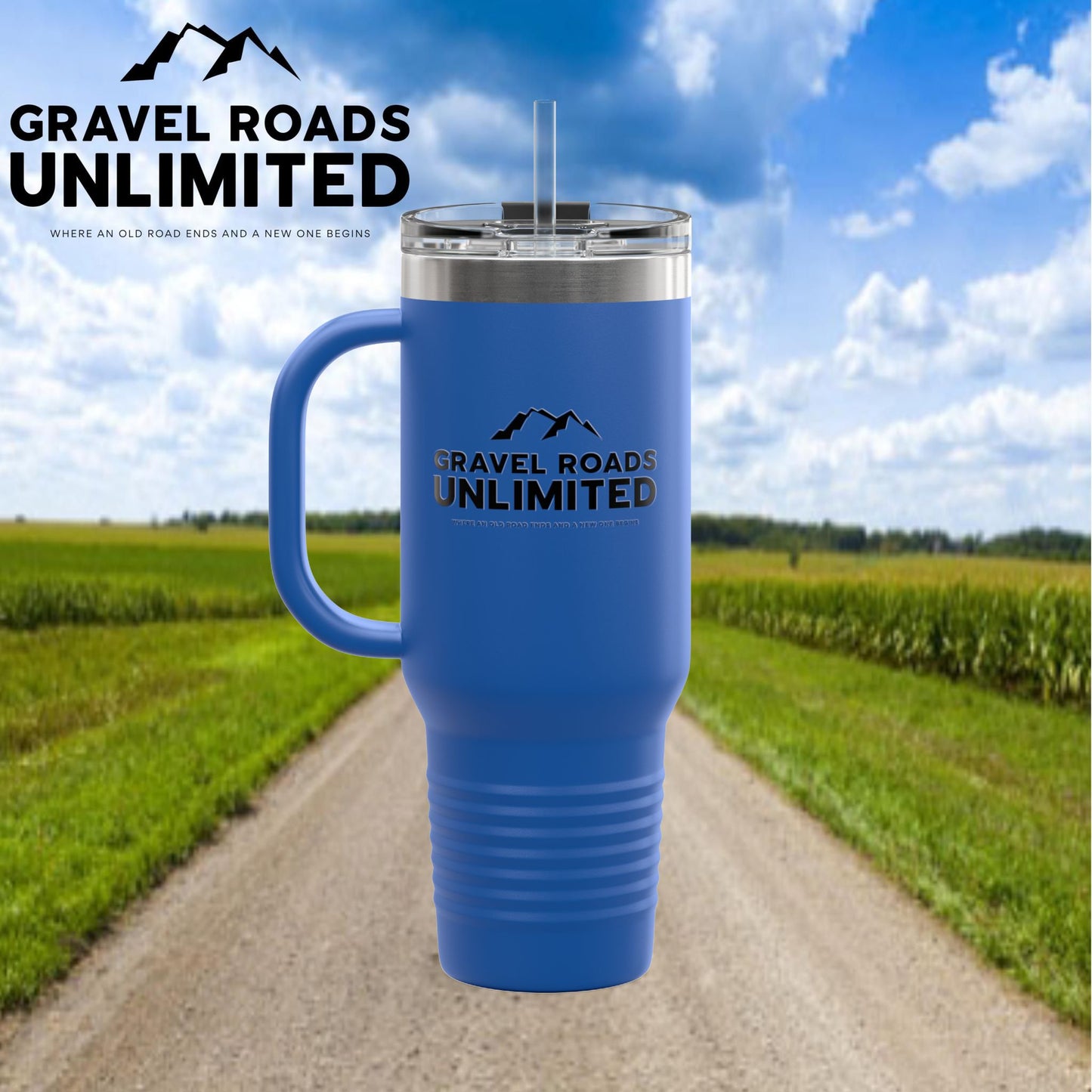 Gravel Roads Unlimited 40 oz Insulated Travel Adventure Companion Stanley Cup