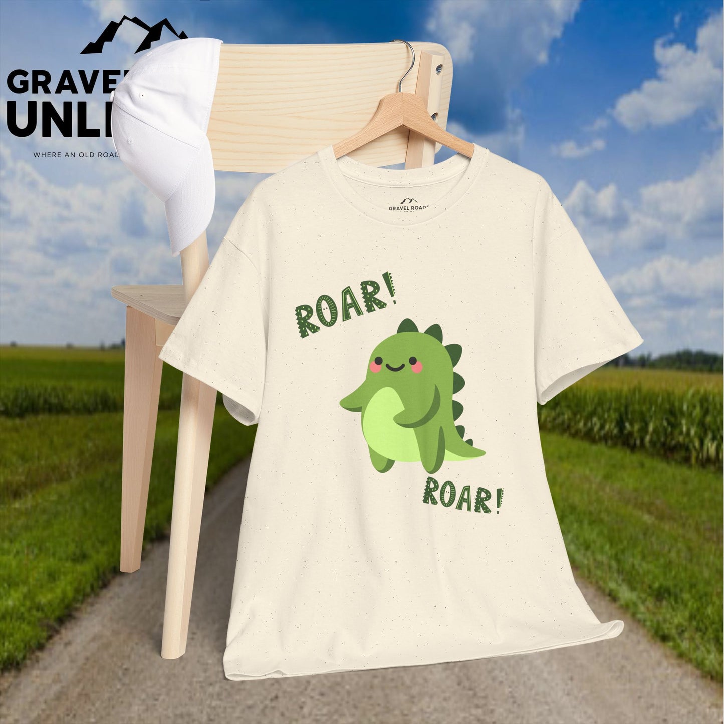 Roar Heavy Cotton Tee - Fun and Playful for Kids and Adults