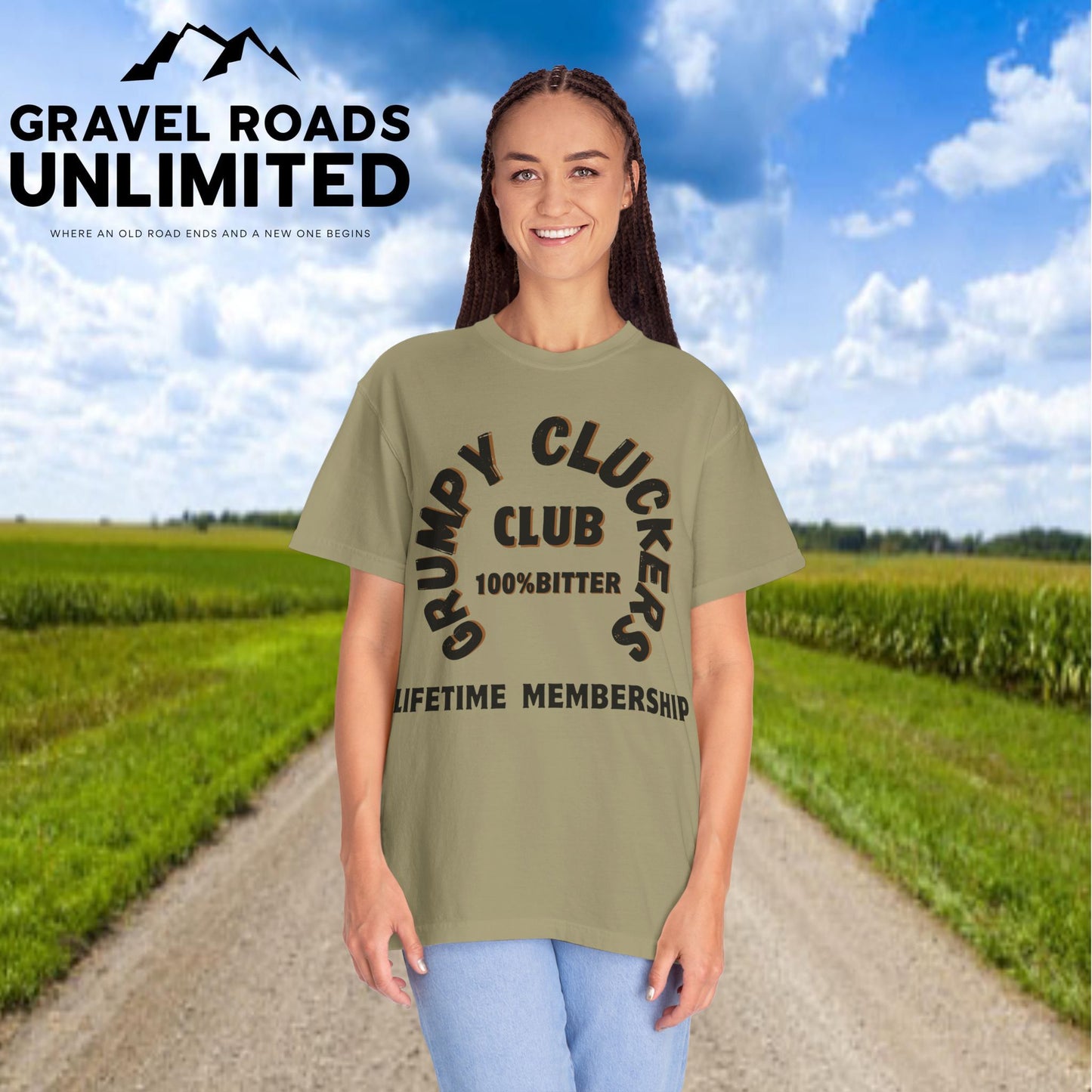 Grumpy Cluckers Club T-Shirt - 100% Bitter Lifetime Membership Tee