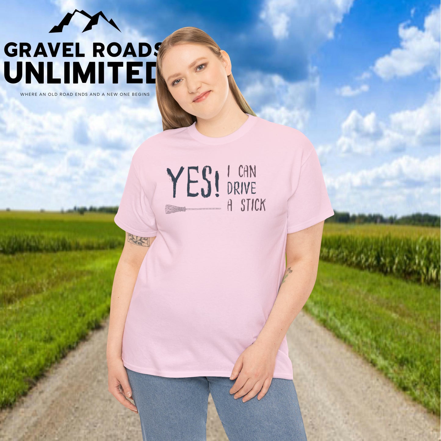 Yes I can drive a Stick! Halloween! Unisex Heavy Cotton Tee