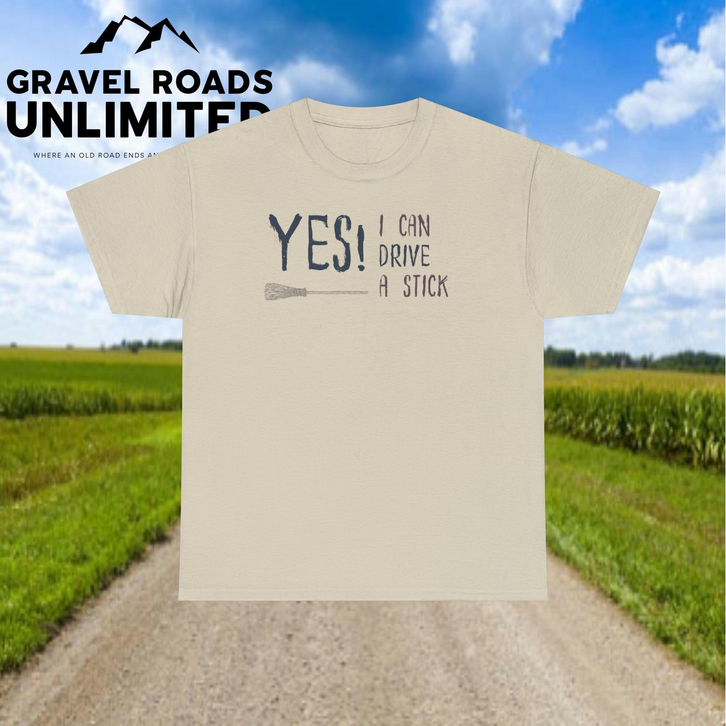 Yes I can drive a Stick! Halloween! Unisex Heavy Cotton Tee