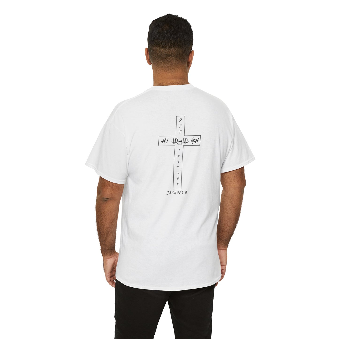 Unisex Heavy Cotton Tee - Faith-Inspired Cross Design - Perfect for Daily Wear & Spiritual Celebrations