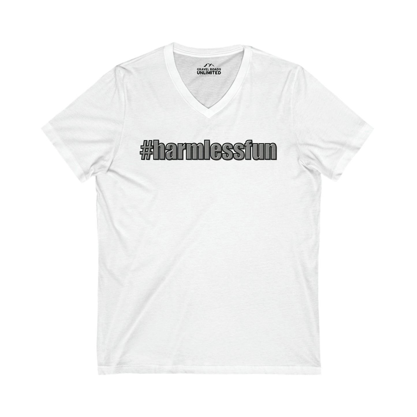 #Harmlessfun Short Sleeve V-Neck Tee