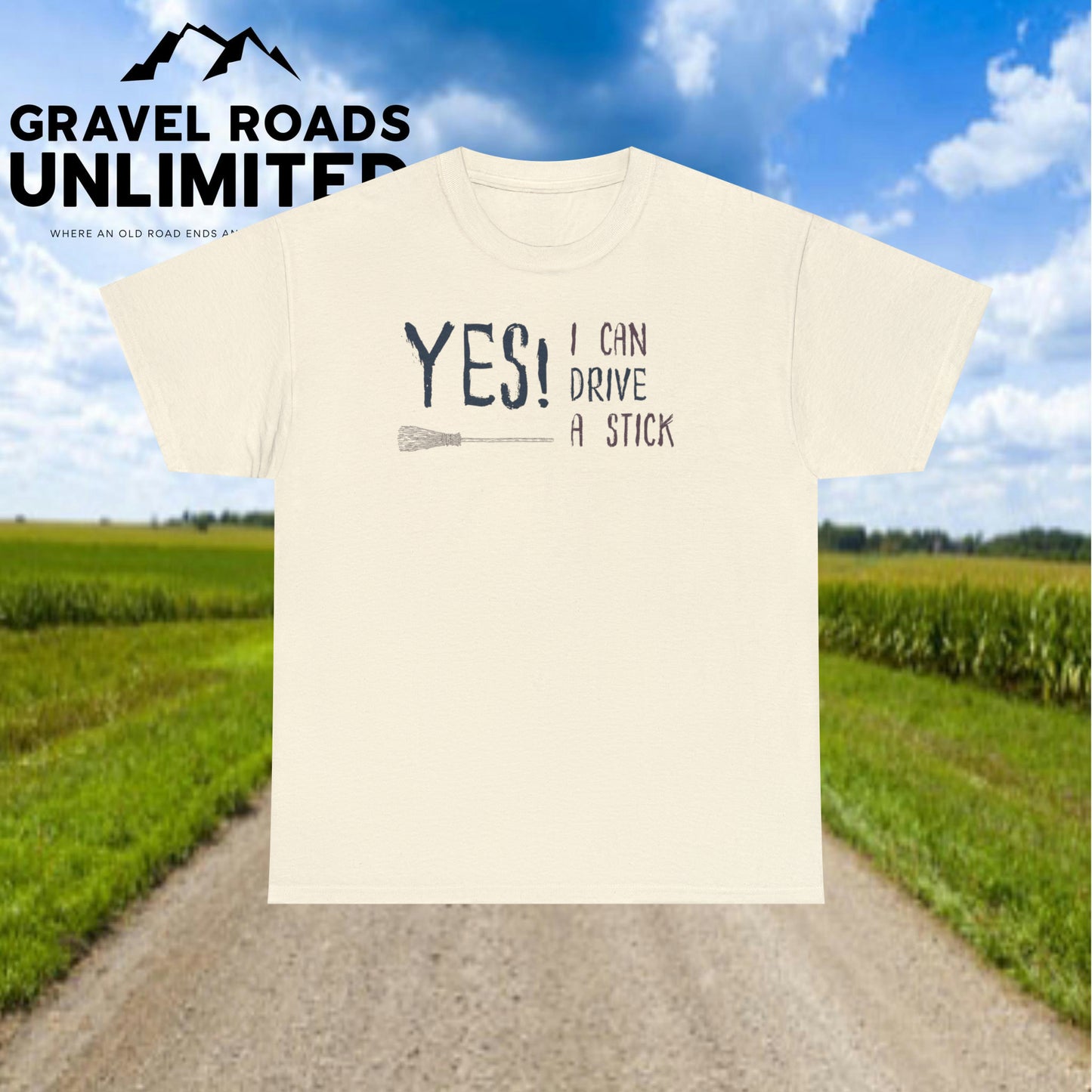Yes I can drive a Stick! Halloween! Unisex Heavy Cotton Tee