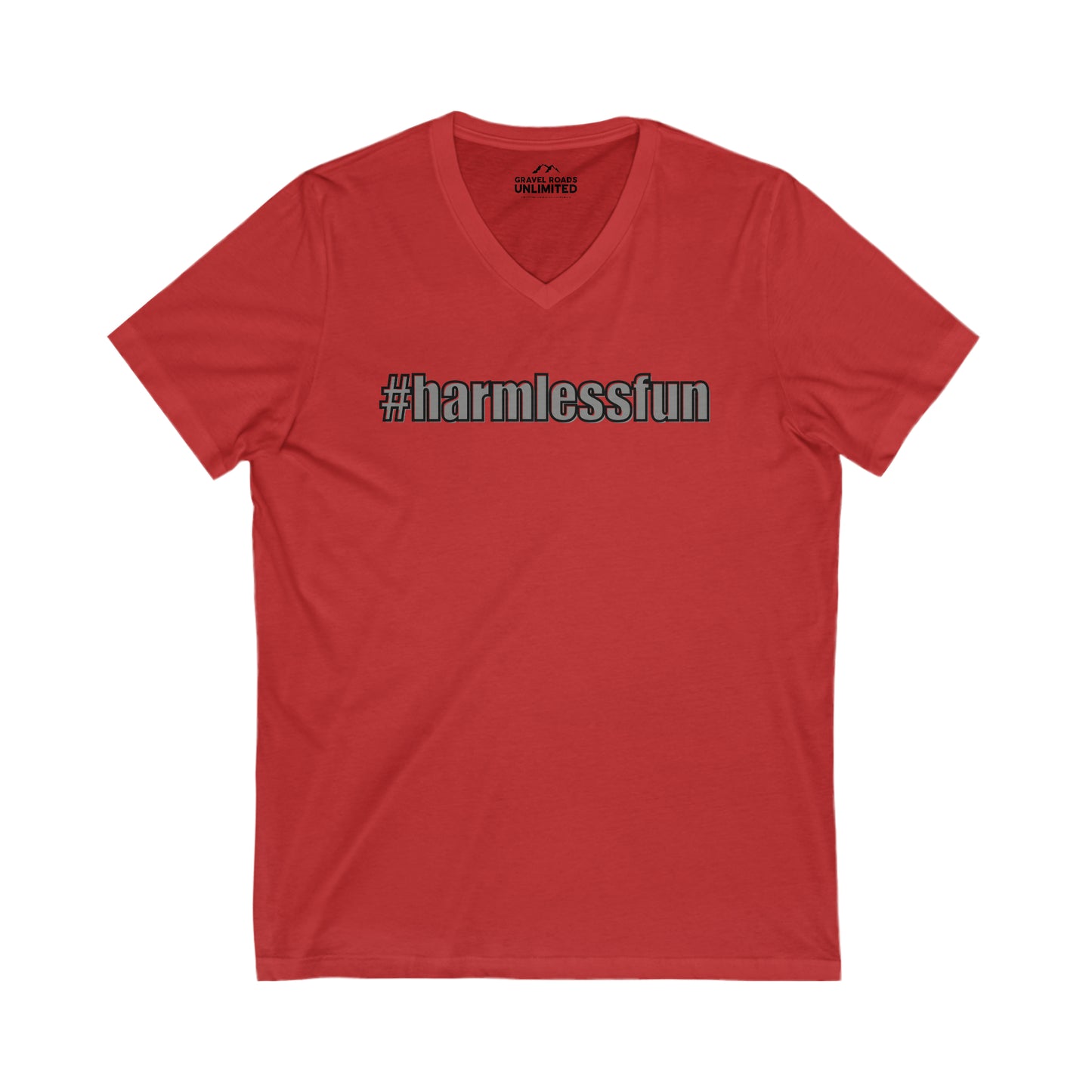 #Harmlessfun Short Sleeve V-Neck Tee