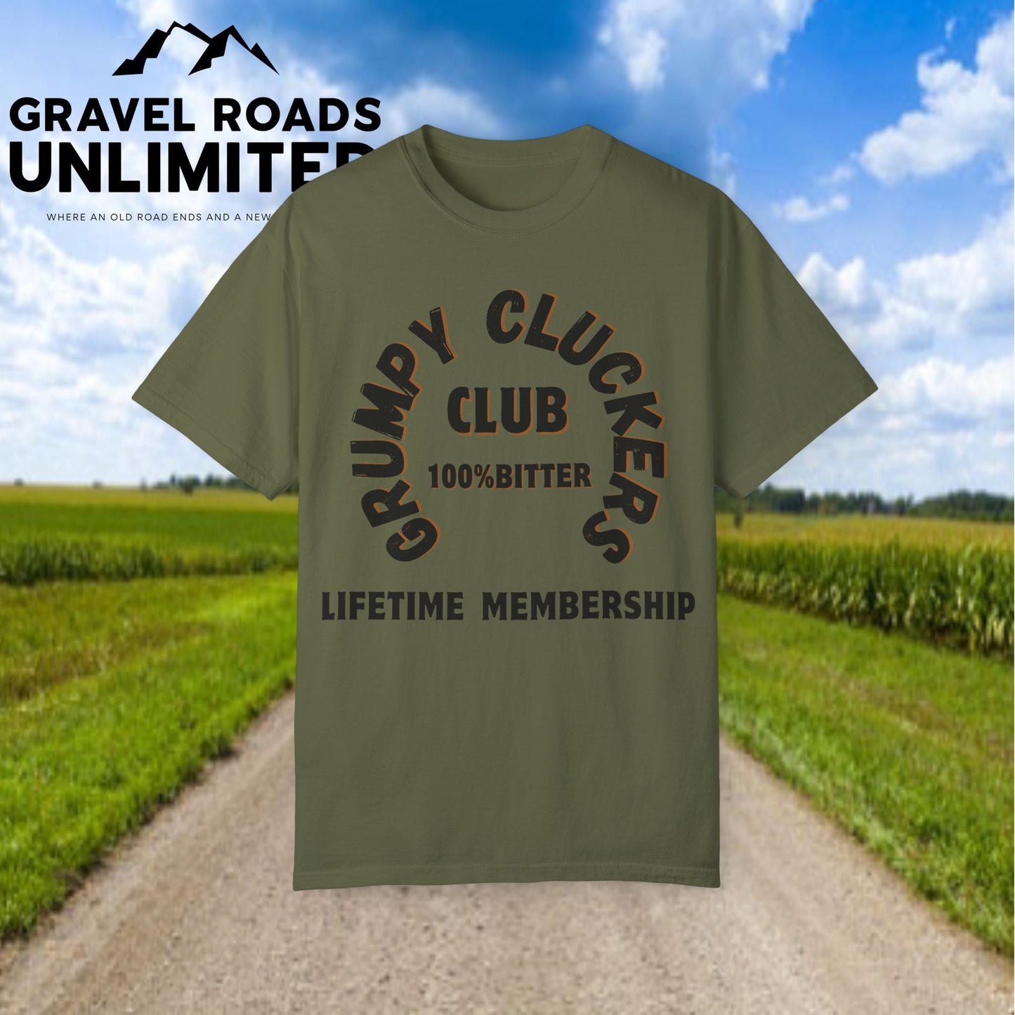 Grumpy Cluckers Club T-Shirt - 100% Bitter Lifetime Membership Tee