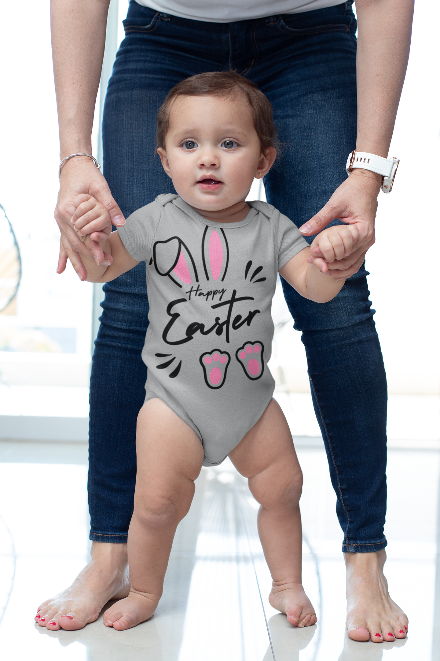 Girl and boy infant Easter goodies