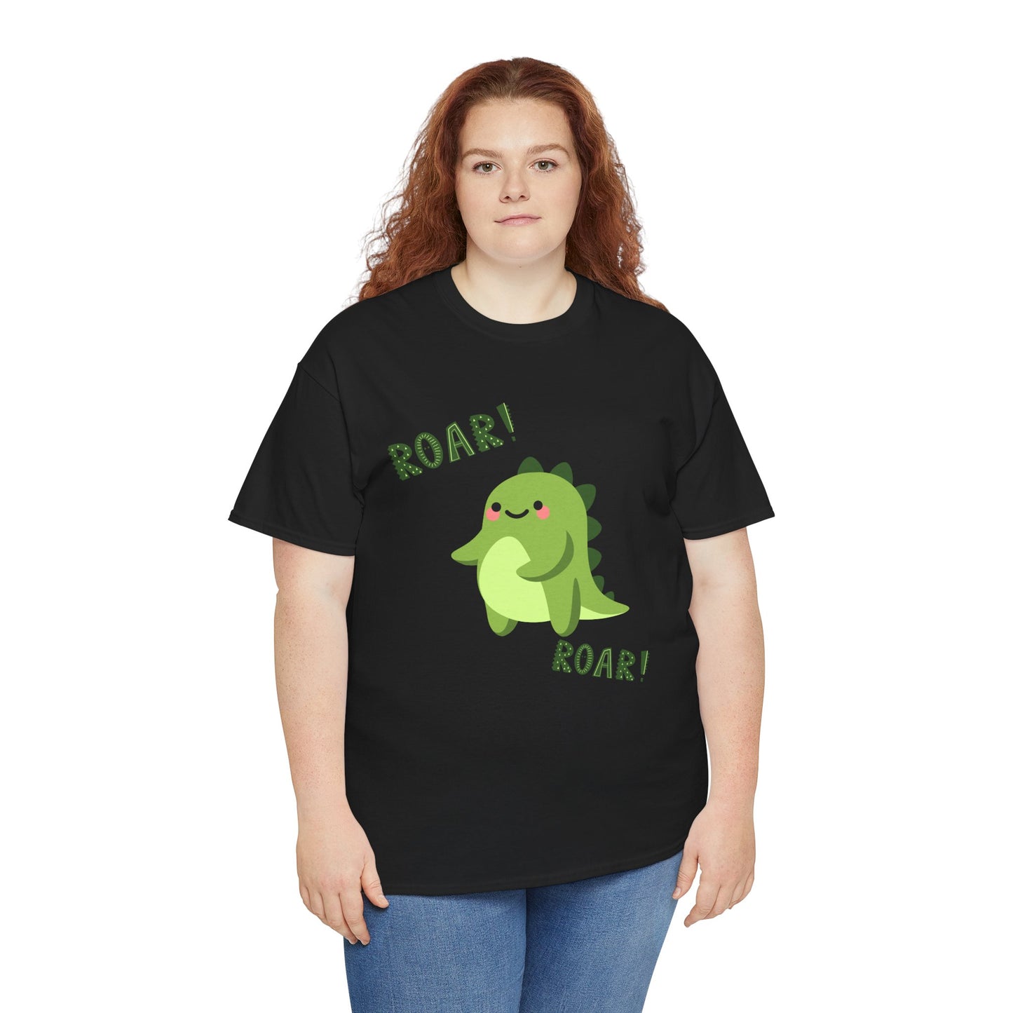 Roar Heavy Cotton Tee - Fun and Playful for Kids and Adults
