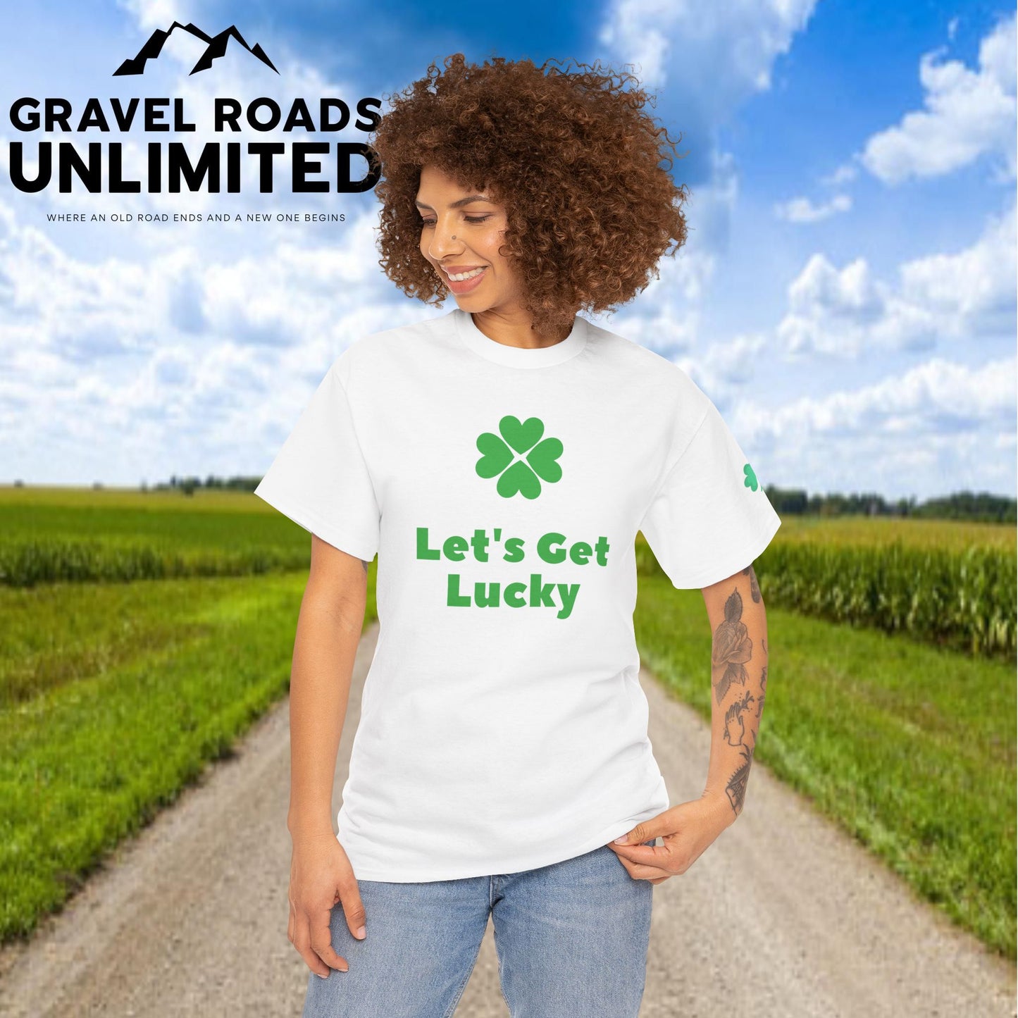 Lucky Charm Unisex Tee - Let's Get Lucky Cotton T-Shirt for St. Patrick's Day