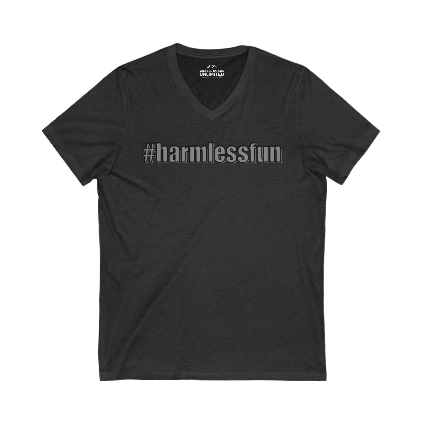 #Harmlessfun Short Sleeve V-Neck Tee