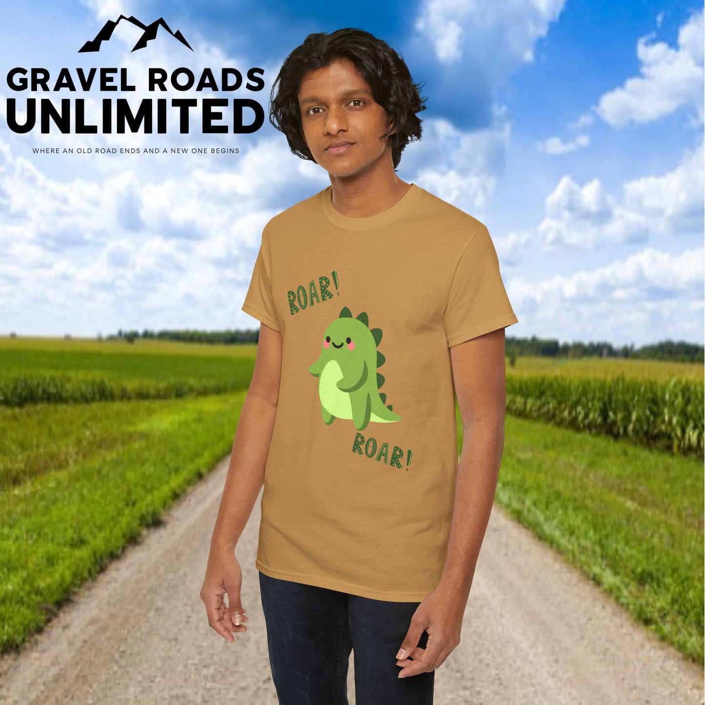 Roar Heavy Cotton Tee - Fun and Playful for Kids and Adults