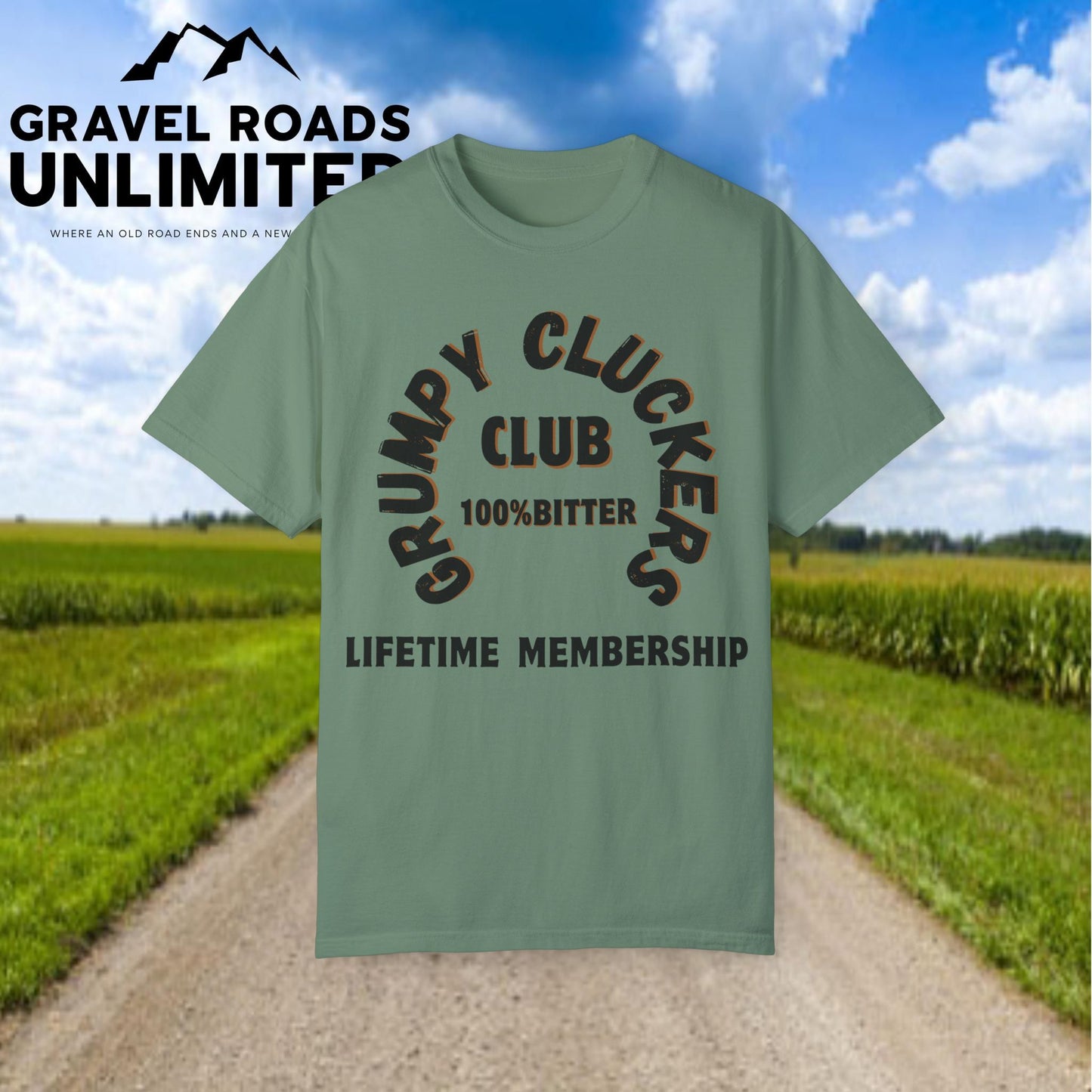 Grumpy Cluckers Club T-Shirt - 100% Bitter Lifetime Membership Tee