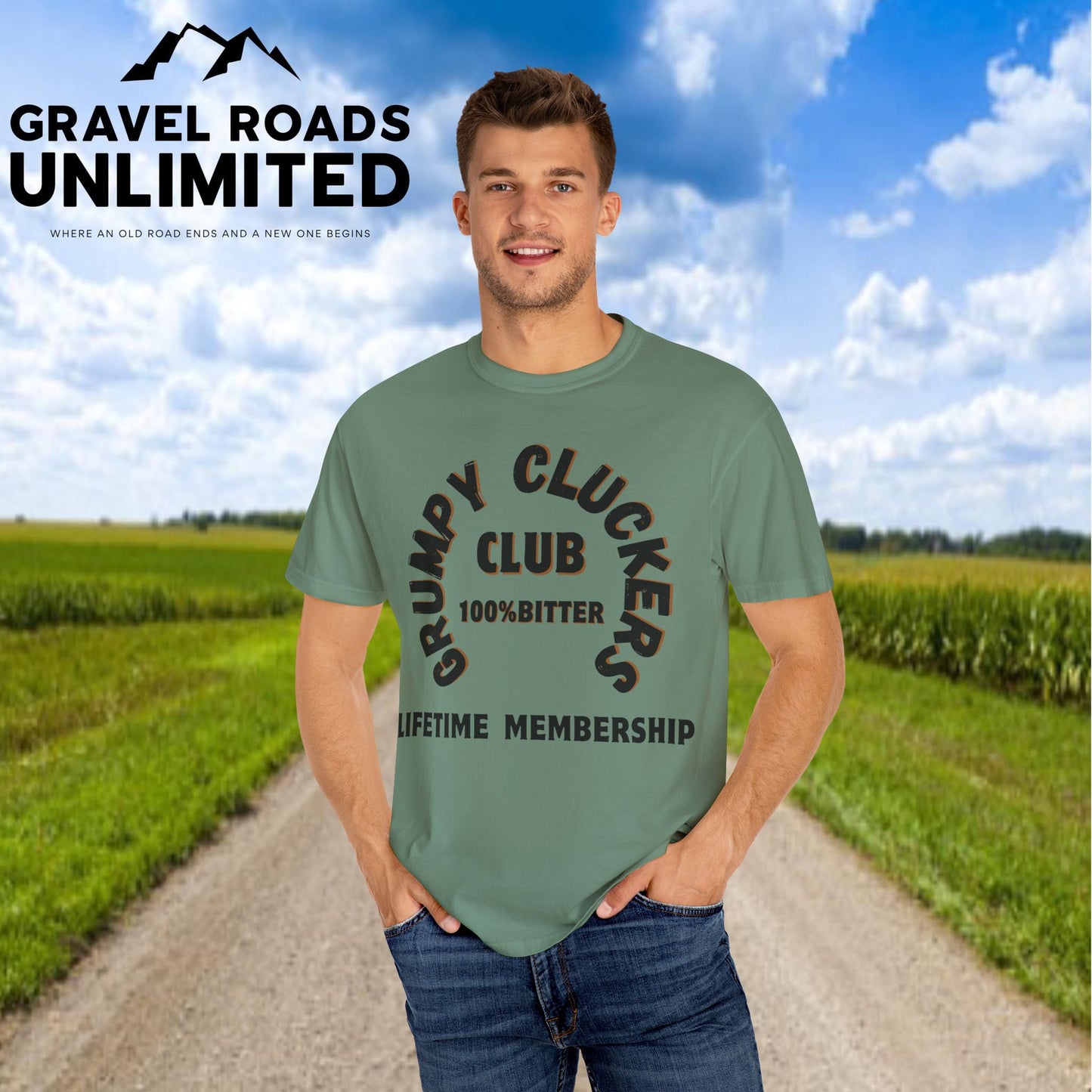 Grumpy Cluckers Club T-Shirt - 100% Bitter Lifetime Membership Tee