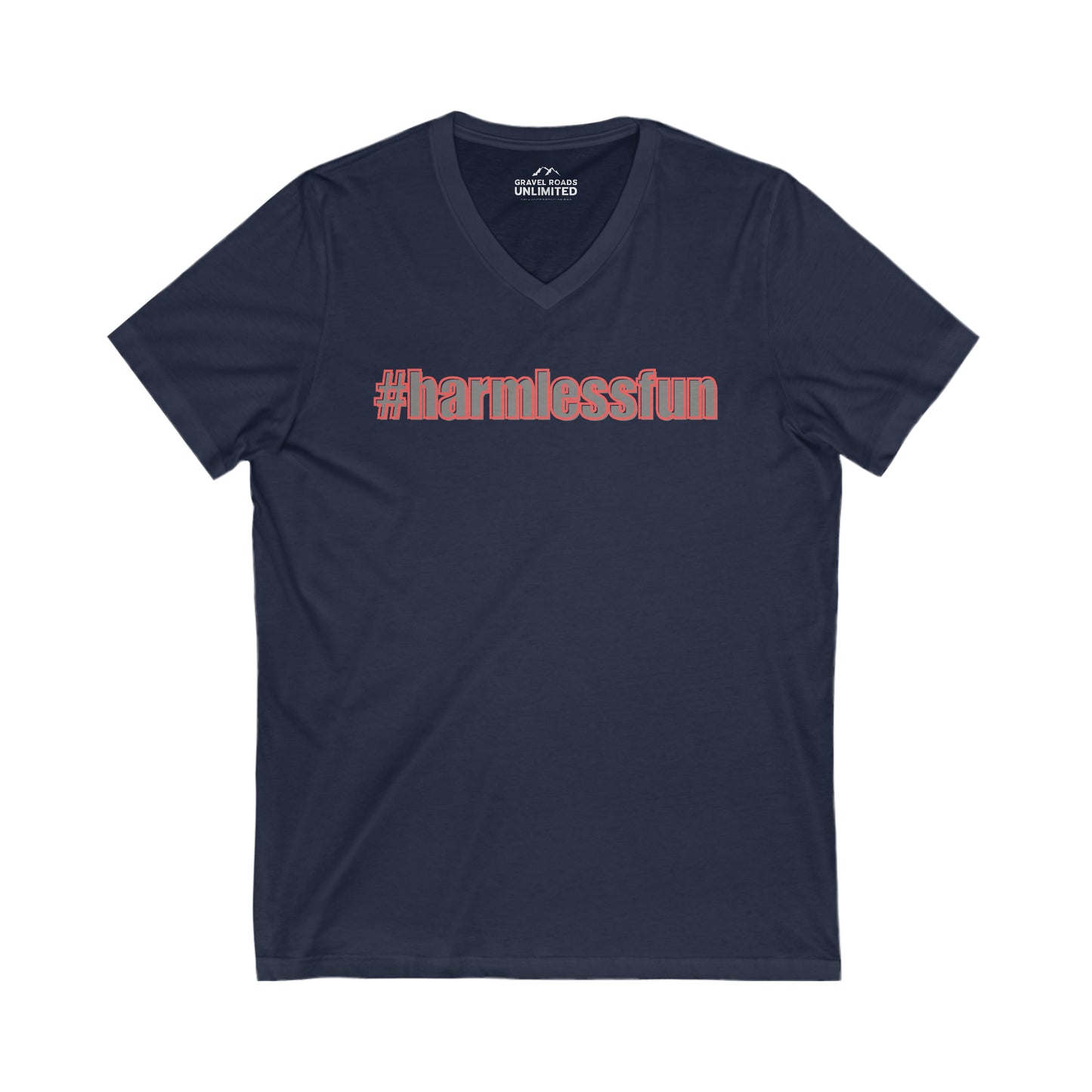 #Harmlessfun Short Sleeve V-Neck Tee