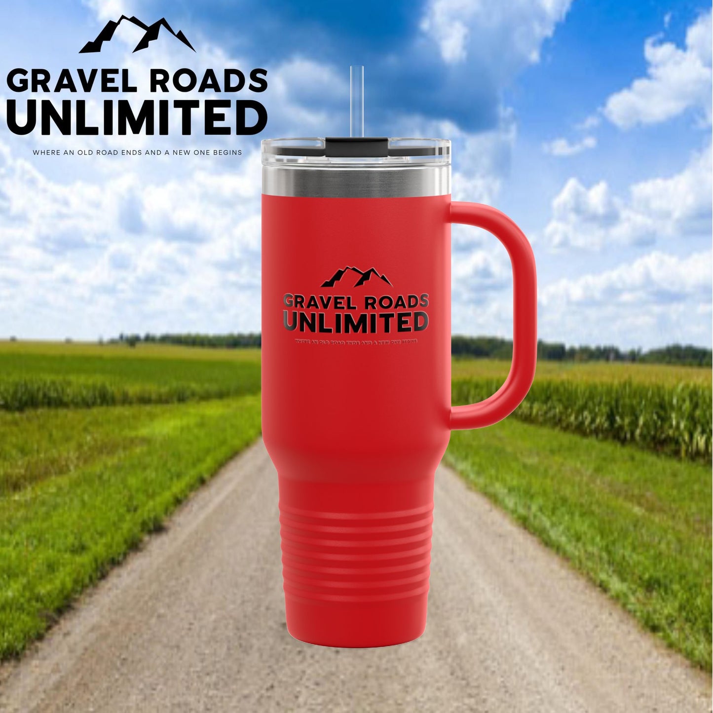 Gravel Roads Unlimited 40 oz Insulated Travel Adventure Companion Stanley Cup