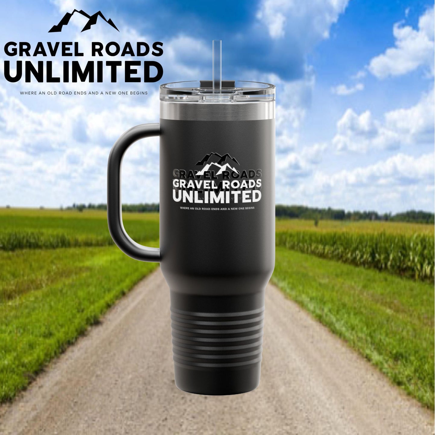 Gravel Roads Unlimited 40 oz Insulated Travel Adventure Companion Stanley Cup
