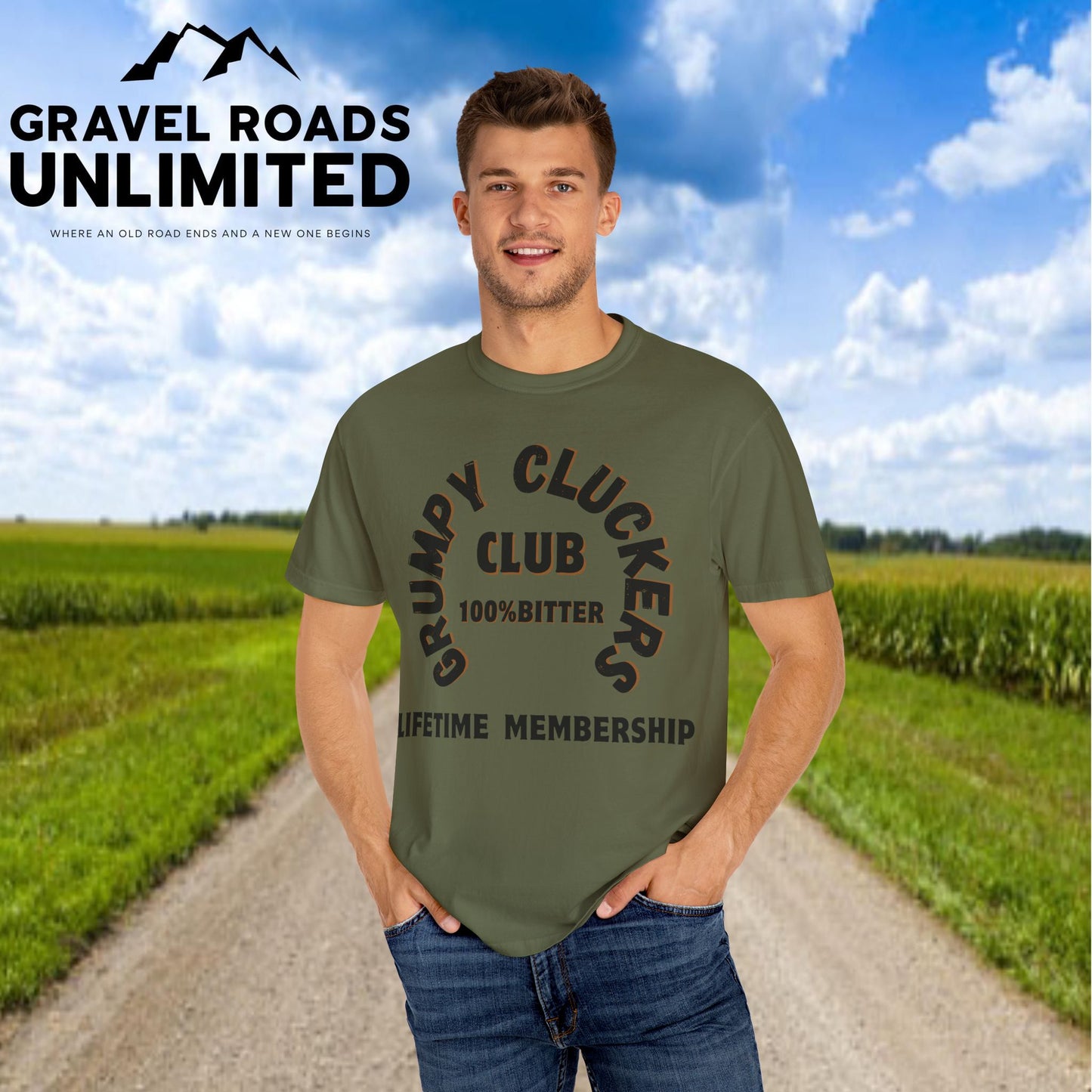 Grumpy Cluckers Club T-Shirt - 100% Bitter Lifetime Membership Tee