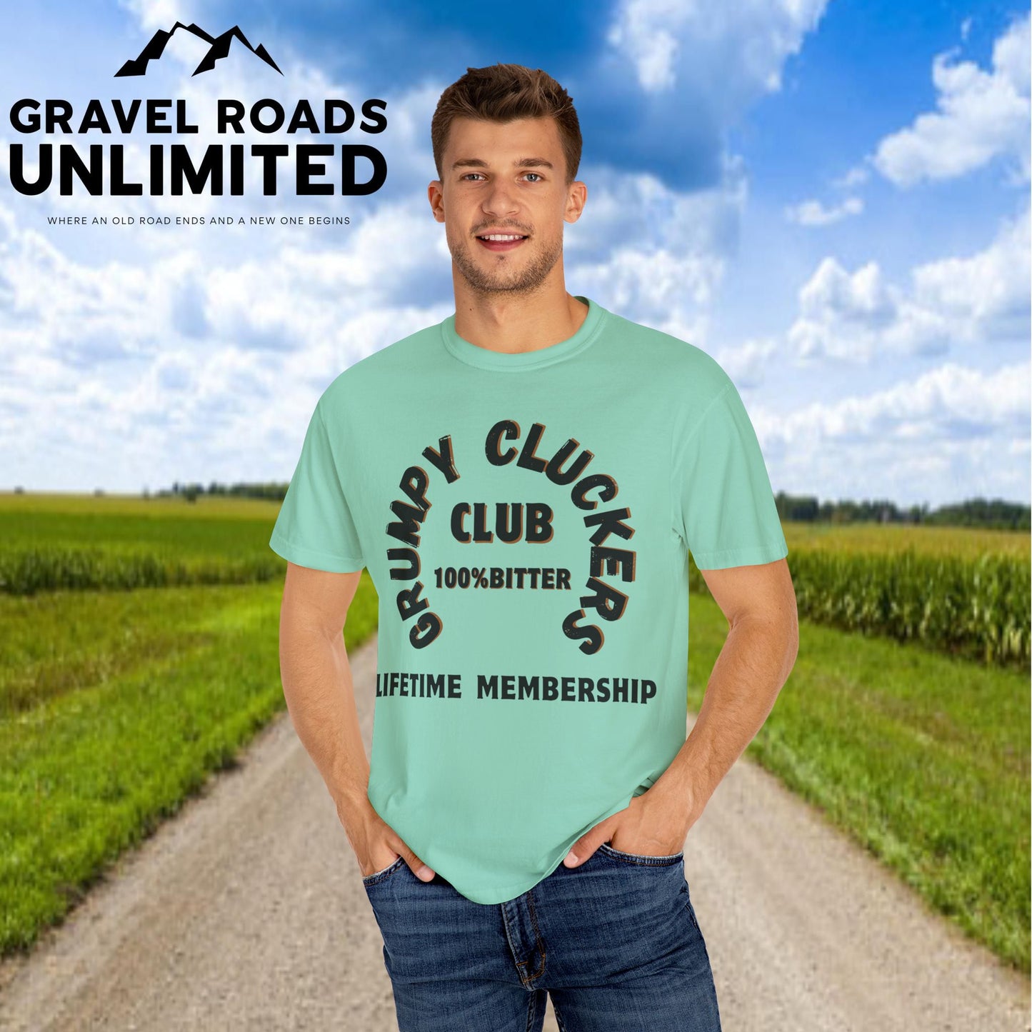 Grumpy Cluckers Club T-Shirt - 100% Bitter Lifetime Membership Tee