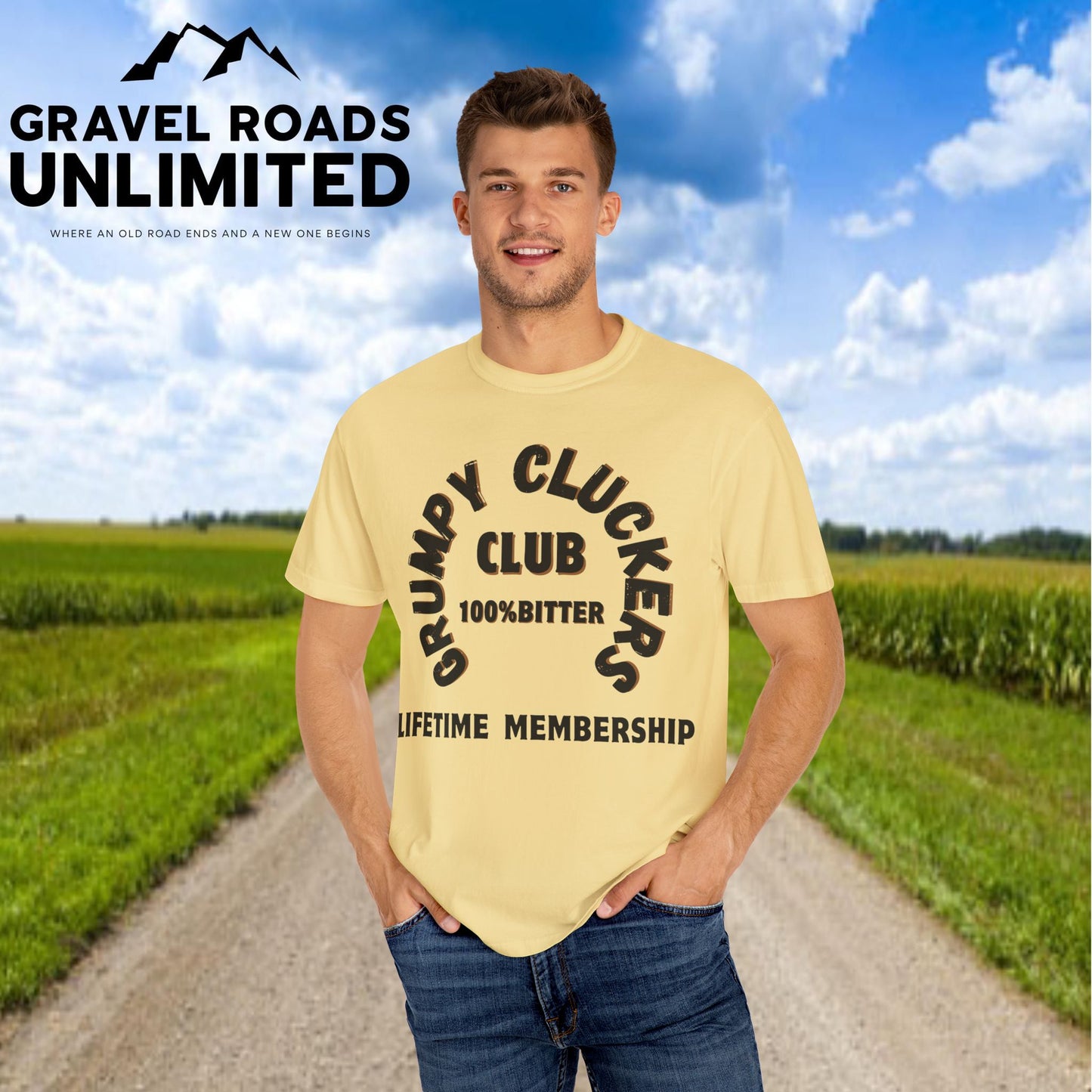 Grumpy Cluckers Club T-Shirt - 100% Bitter Lifetime Membership Tee