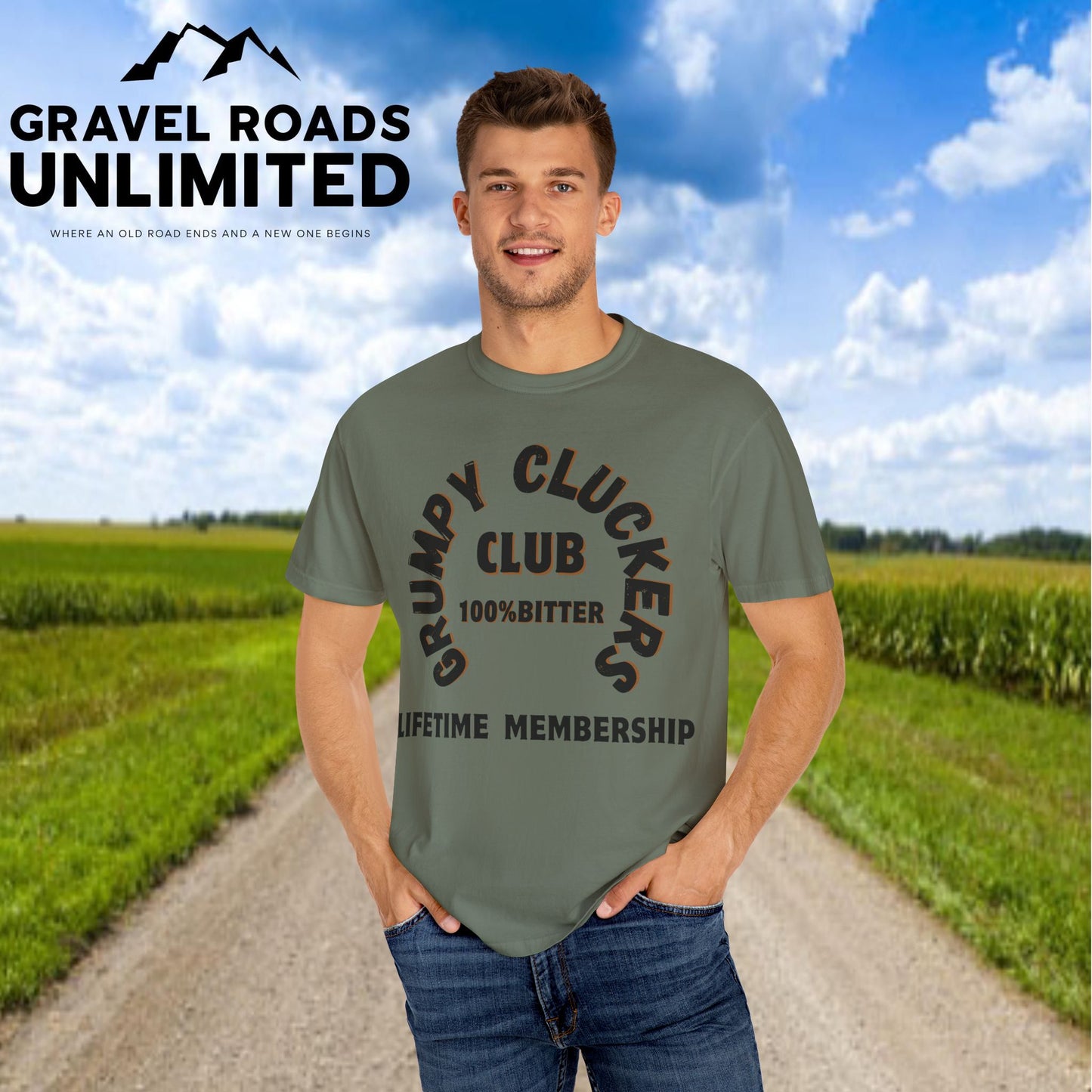 Grumpy Cluckers Club T-Shirt - 100% Bitter Lifetime Membership Tee