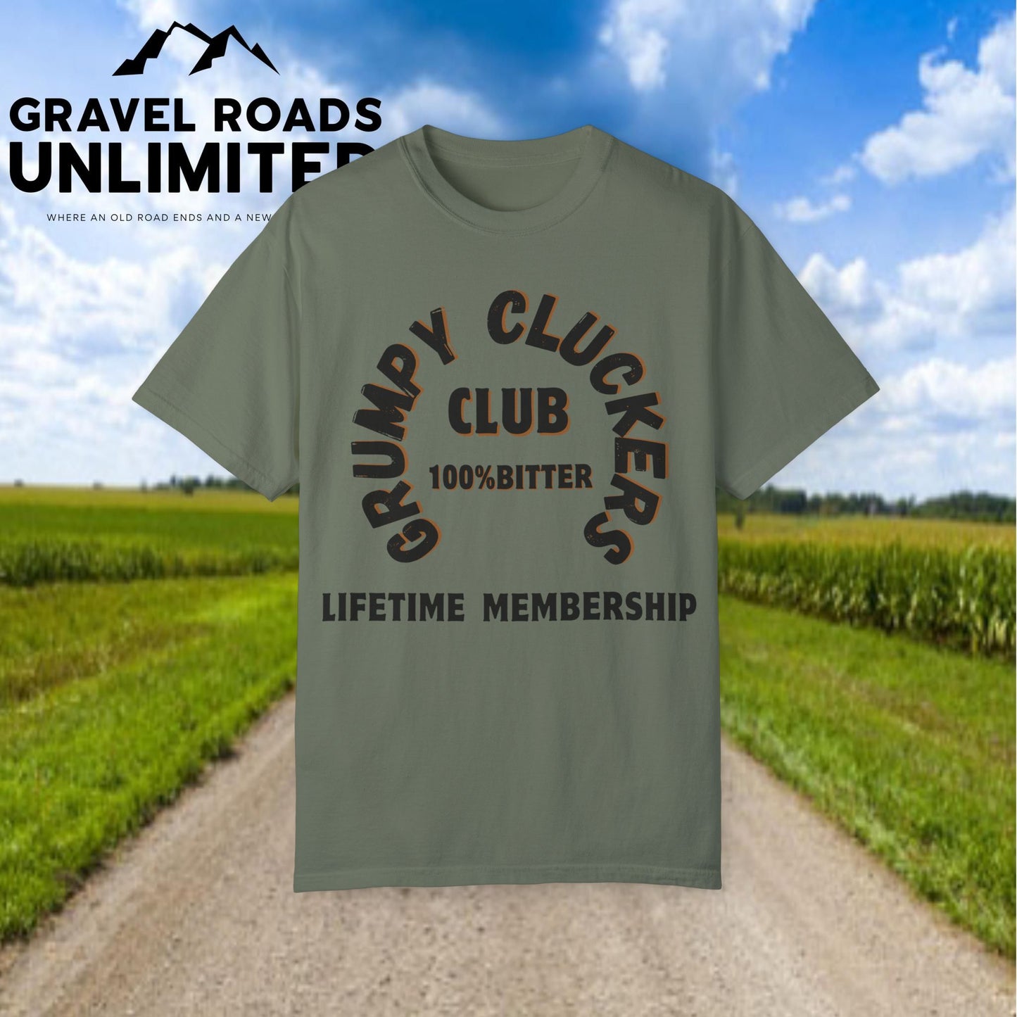 Grumpy Cluckers Club T-Shirt - 100% Bitter Lifetime Membership Tee