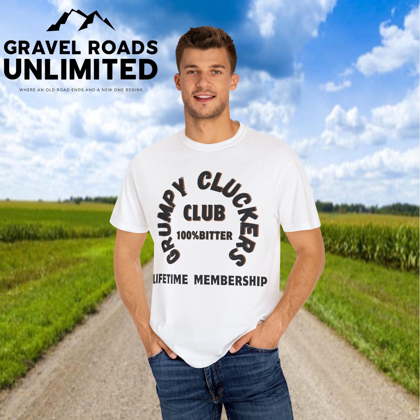 Grumpy Cluckers Club T-Shirt - 100% Bitter Lifetime Membership Tee