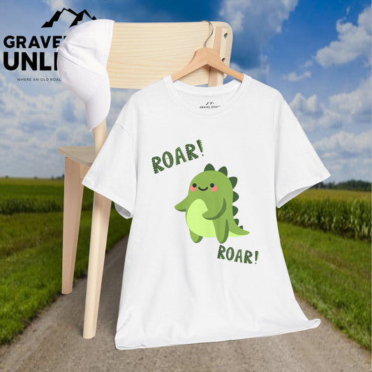Roar Heavy Cotton Tee - Fun and Playful for Kids and Adults