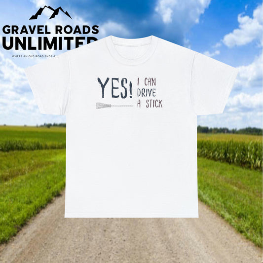 Yes I can drive a Stick! Halloween!  Unisex Heavy Cotton Tee