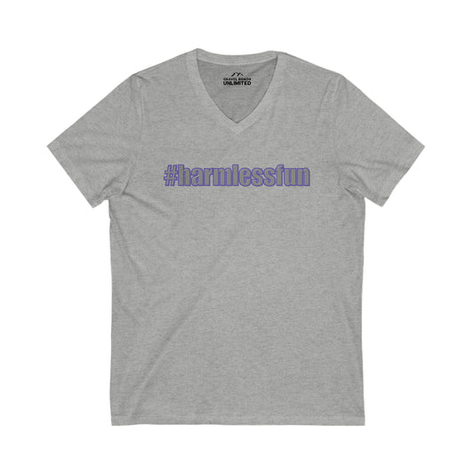 #Harmlessfun  Short Sleeve V-Neck Tee
