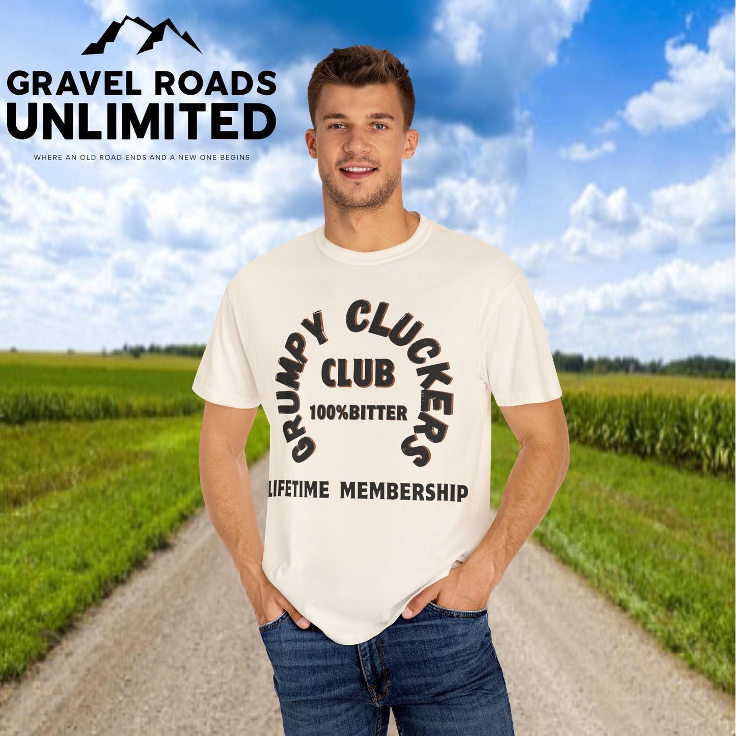 Grumpy Cluckers Club T-Shirt - 100% Bitter Lifetime Membership Tee